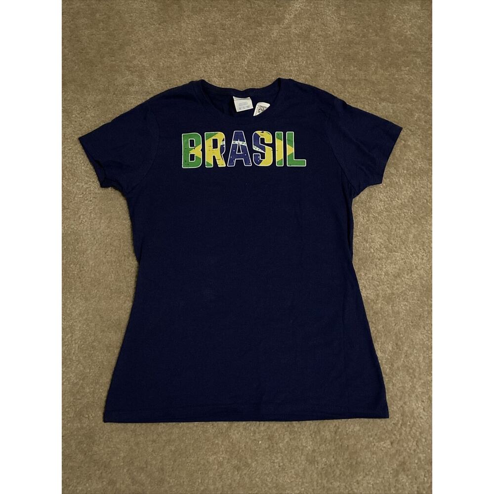 Brazil Brasil‎ National Soccer Women’s Short Sleeve T-Shirt Sz XS FIFA World Cup